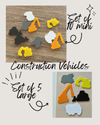 Little Dry Erasables - Construction Vehicles - Set of 5 Large or 10 Mini
