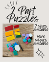 Little Dry Erasables - 2 Part Puzzles; 2 Sizes Available