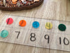 Acrylic Dry Erasable Flat Ten Frame  (5, 15 and 20 frames available too) — Fits across Trofast Bin like a Flisat Insert