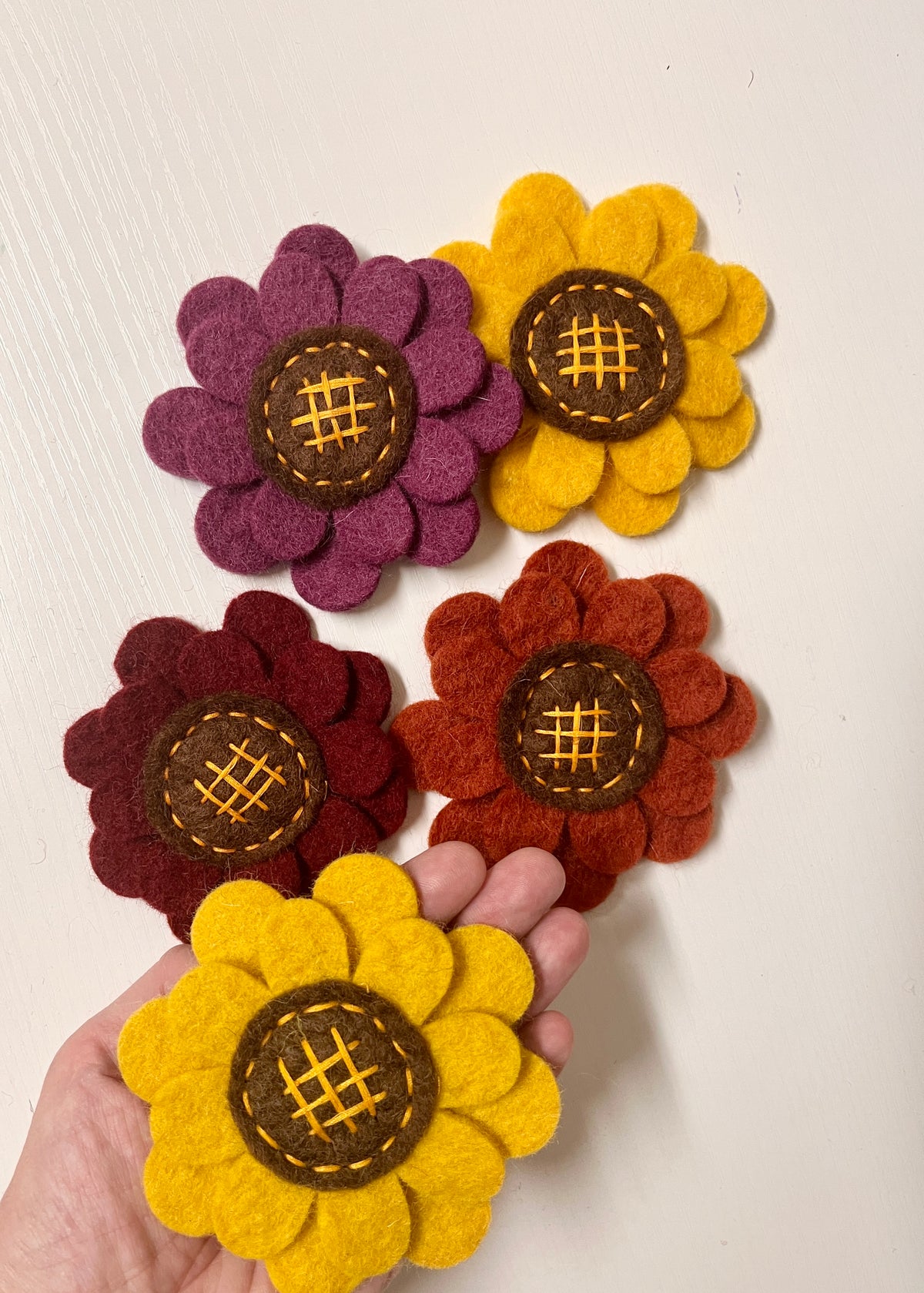Sunflowers Felt Toy Set of 5