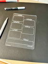 Graphic Organizer Chart Dry Erase Acrylic Tracing Board; can also fit as a Flisat Insert