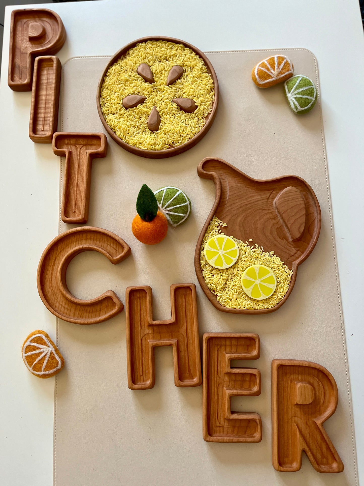 Sand Dollar / Citrus Slice Plate / Sensory Tray