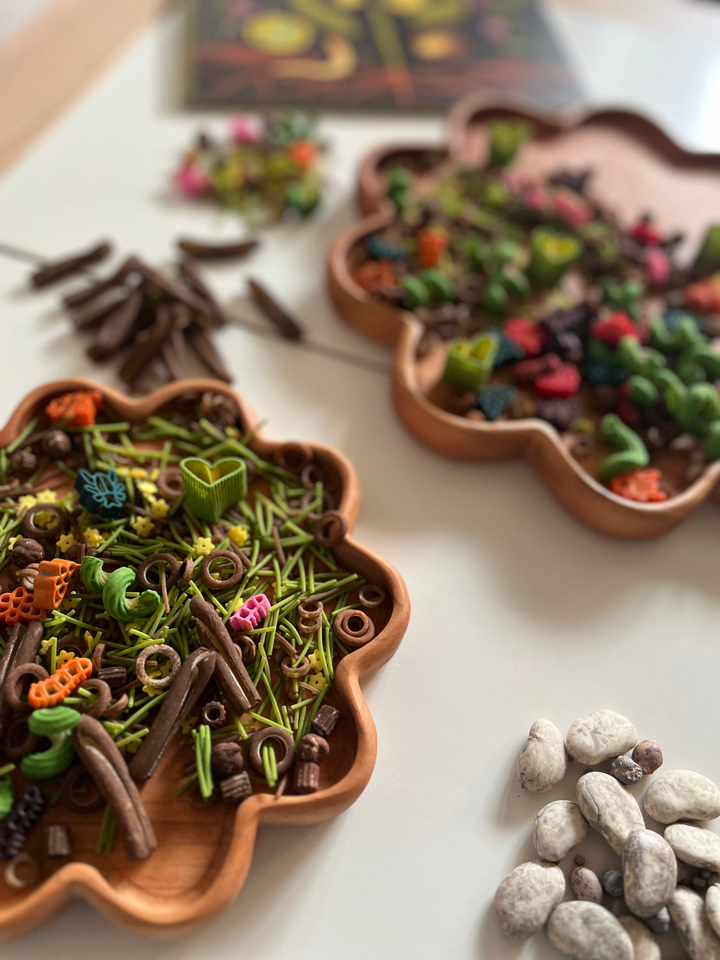 Nesting Scalloped Wooden Sensory Trays