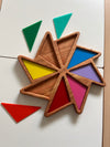 Pin Wheel Large, Colour Rainbow, Windmill Plate / Sensory Tray
