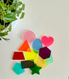 Little Dry Erasables — Translucent Shapes, 12, Solid Colours Available