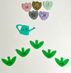 Little Dry Erasables - 2 Part Marble / Glitter Flowers with Watering Can
