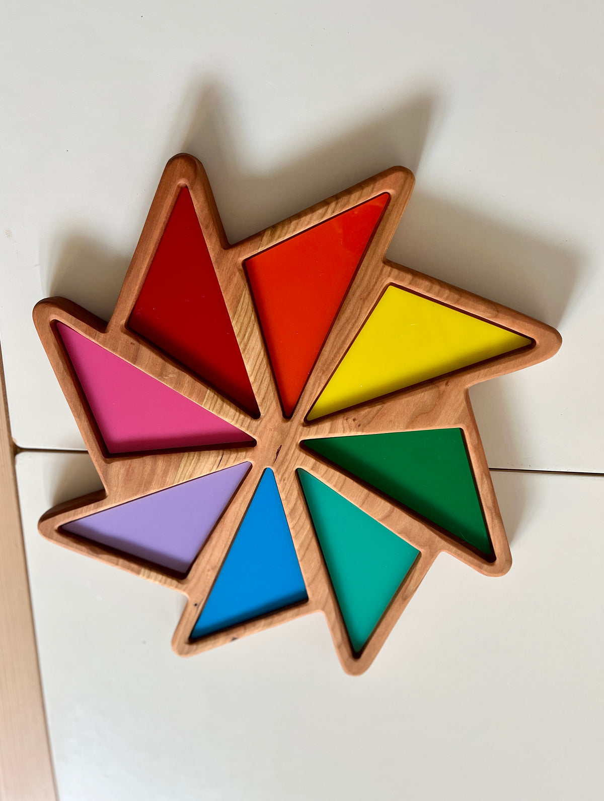 Pin Wheel Large, Colour Rainbow, Windmill Plate / Sensory Tray