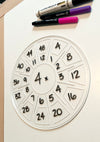 1-12 Math Wheel Dry Erasable Board