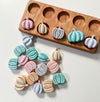 Set of 5 Mixed Resin Pastel Pumpkins