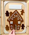Gingerbread House and People Dry Erase Flisat Insert