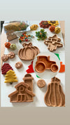 Mini Pumpkin Patch Plates / Sensory Trays - Barn, Pumpkin, Gourd, Scarecrow, Tractor