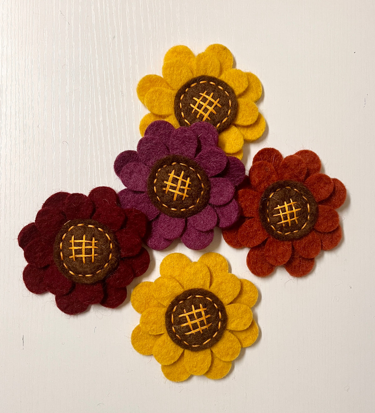 Sunflowers Felt Toy Set of 5