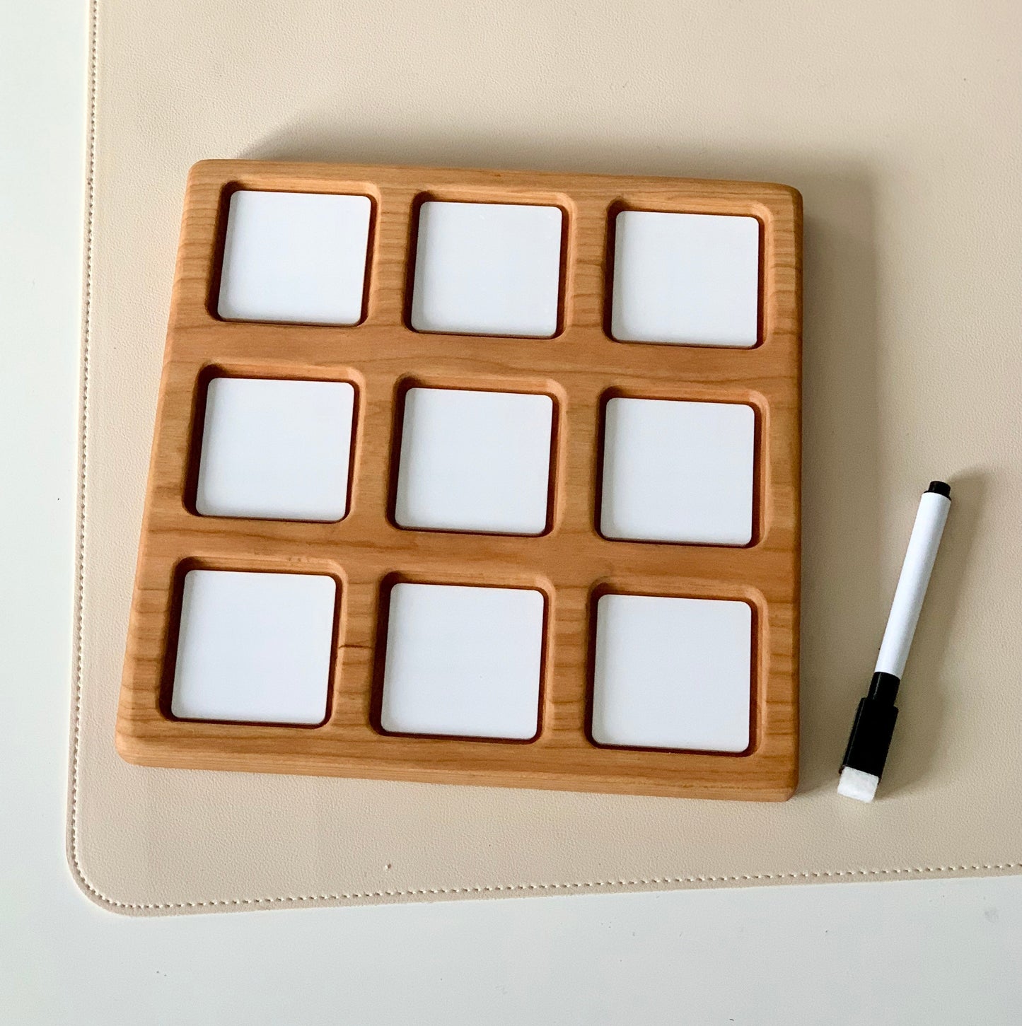 Wooden 3 x 3 Grid / 9 Frame / Tinker Tray Sensory Tray