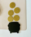 Little Dry Erasables - Gold or Purple Coins & Cauldron / Pot of Gold