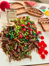 Apple Orchard Fun Filler Sensory Kit with Apple Orchard Sign & 10 Mini Acrylic Apples